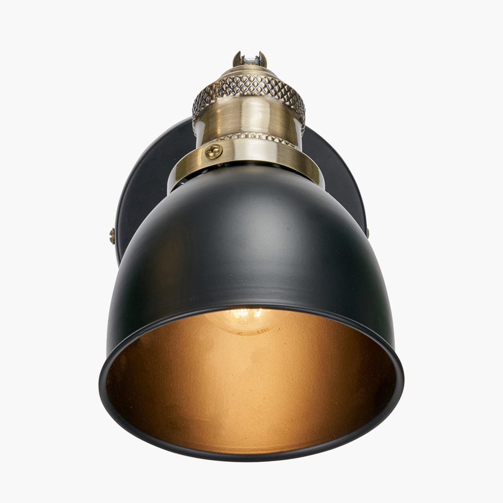 Augusto Black and Gold Task Wall Light.