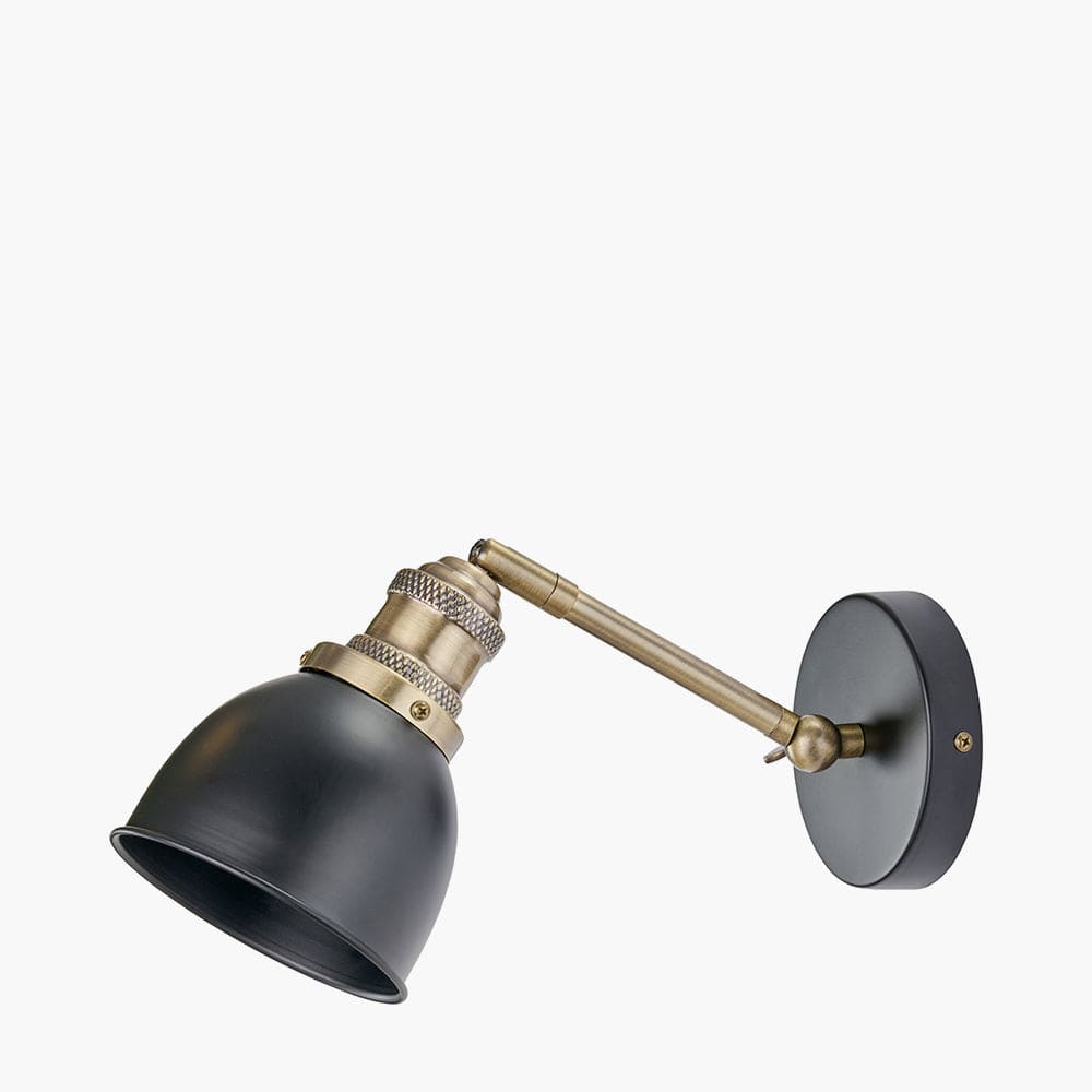 Augusto Black and Gold Task Wall Light.