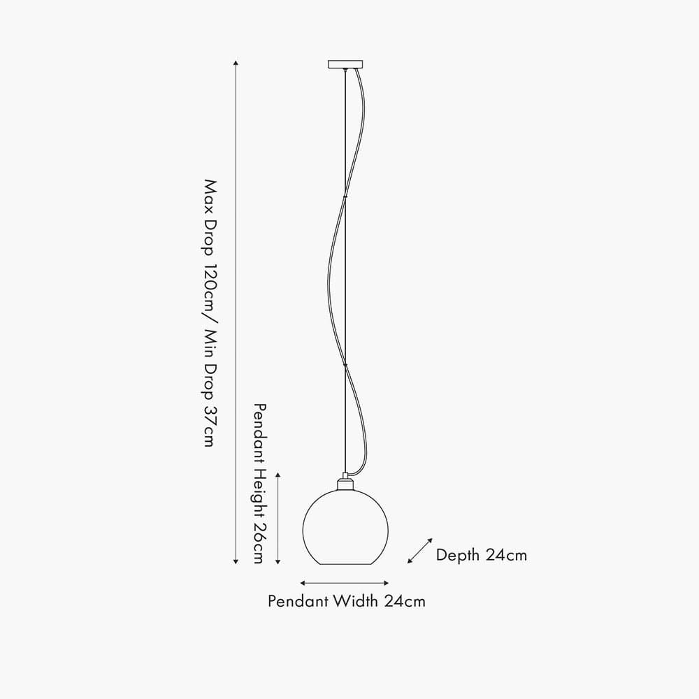 Aurora Speckled White Glass Pendant.