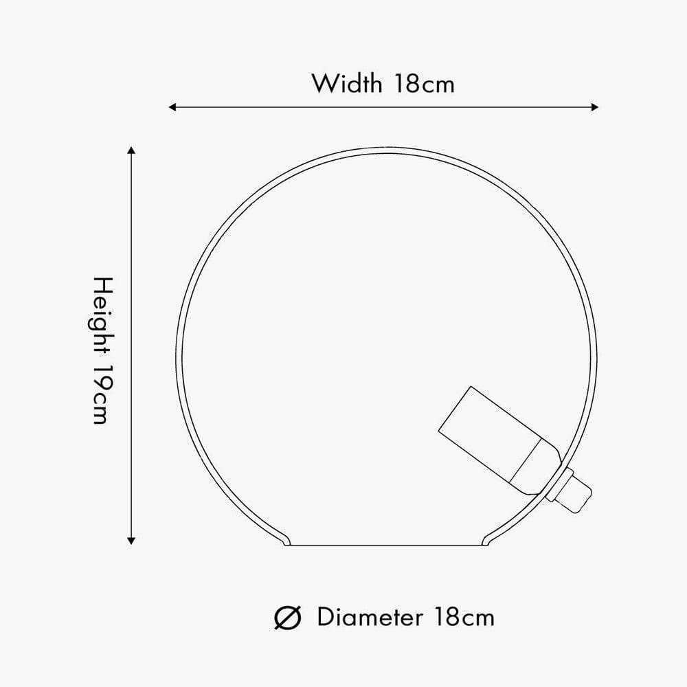 Aurora Speckled White Glass Spherical Table Lamp.