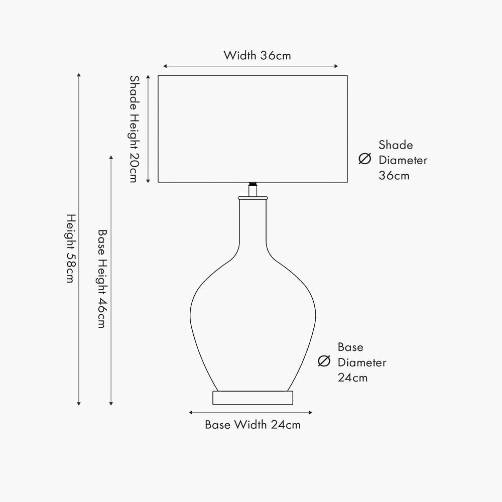 Aurora Speckled White Glass Table Lamp.