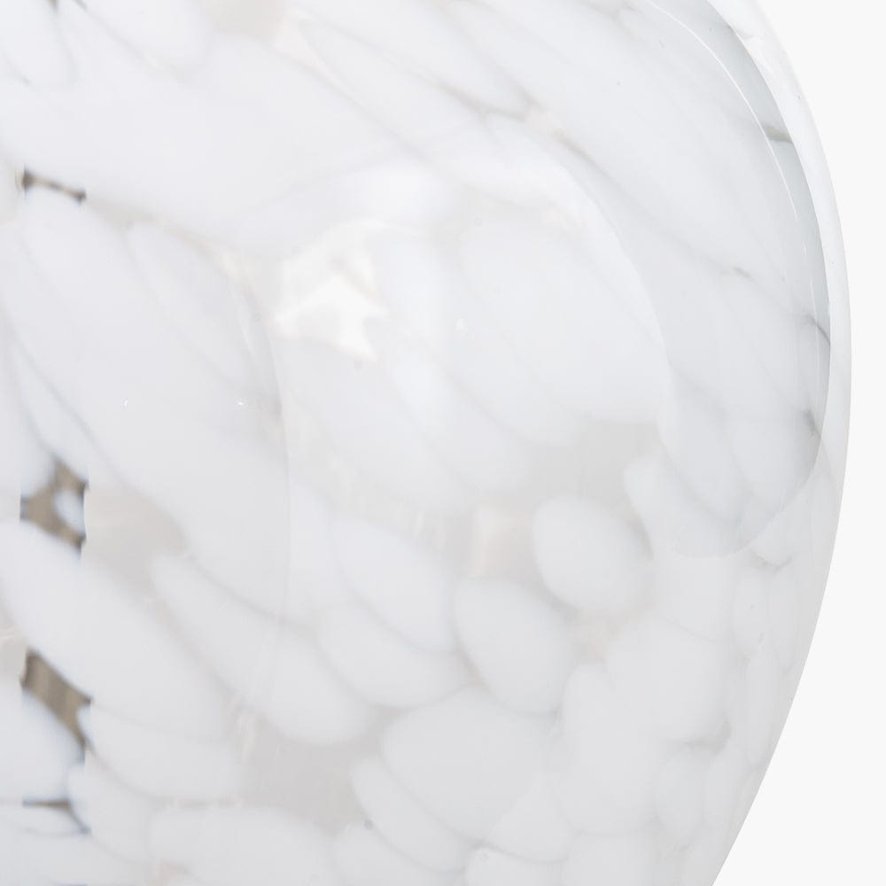Aurora Speckled White Glass Table Lamp.