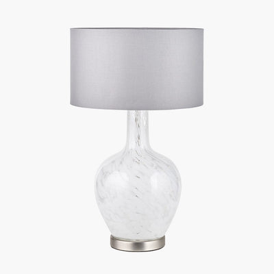 Pacific Lifestyle Lighting Aurora Speckled White Glass Table Lamp House of Isabella UK