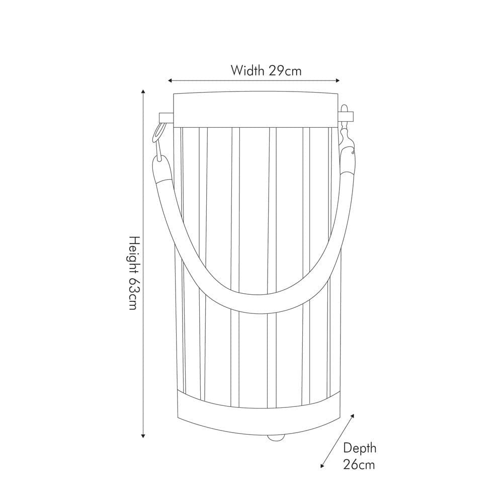 Austell Grey Wash Wood Large Lantern Floor Lamp.