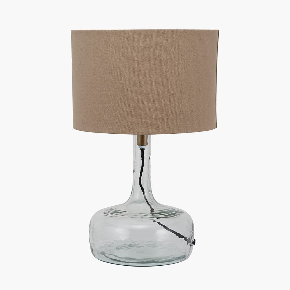 Pacific Lifestyle Lighting Avani Clear Glass Bottle Table Lamp House of Isabella UK