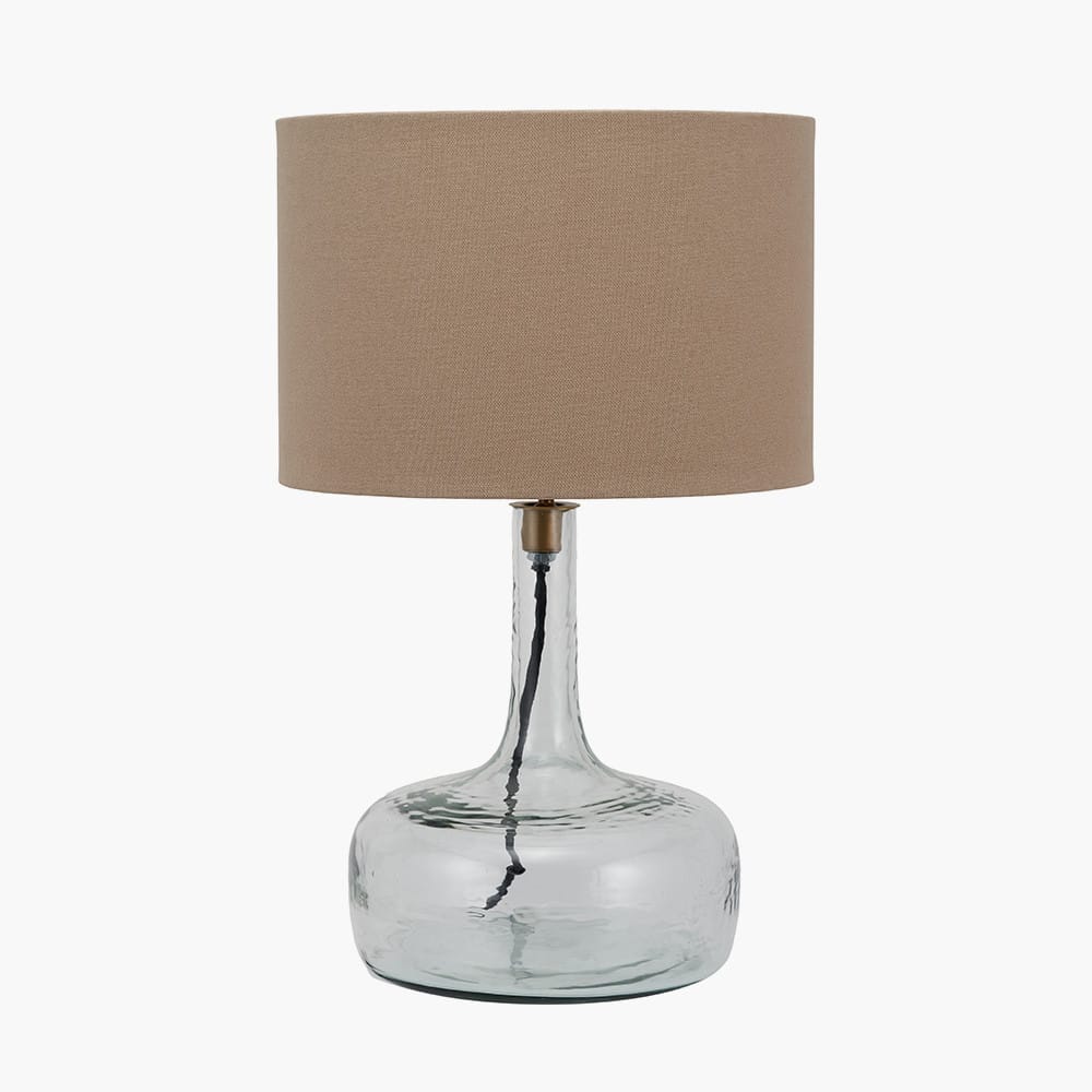 Pacific Lifestyle Lighting Avani Clear Glass Bottle Table Lamp House of Isabella UK