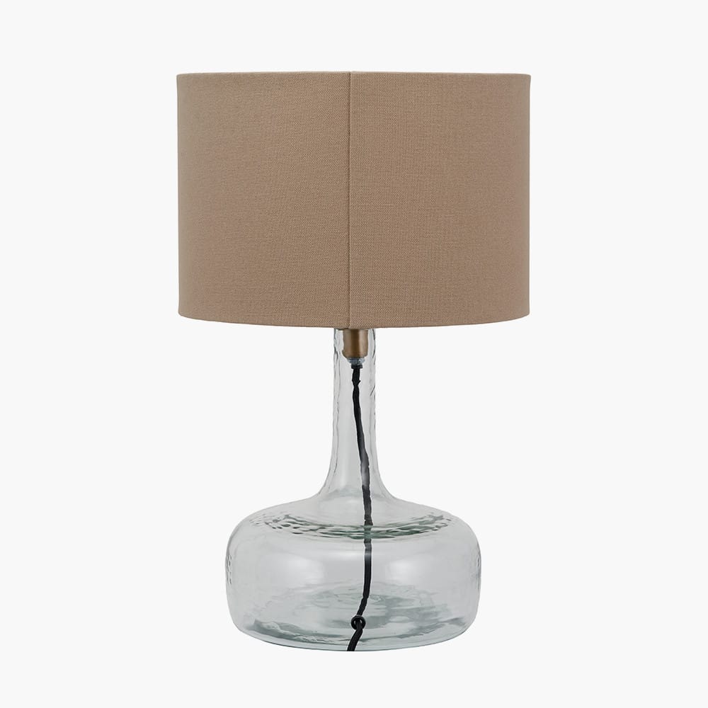 Pacific Lifestyle Lighting Avani Clear Glass Bottle Table Lamp House of Isabella UK