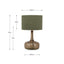 Pacific Lifestyle Lighting Avani Olive Glass Bottle Table Lamp House of Isabella UK