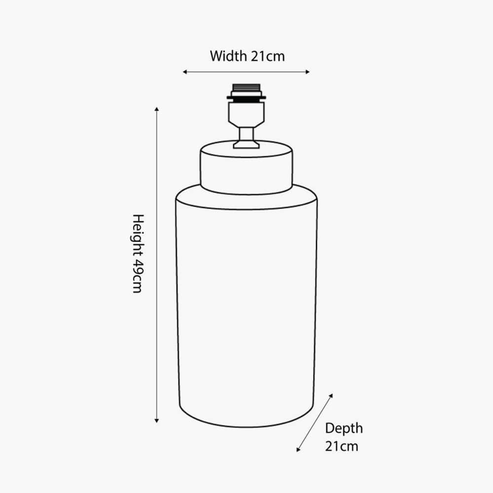 Avas Peacock Tall Silver Ceramic Table Lamp - Base Only.