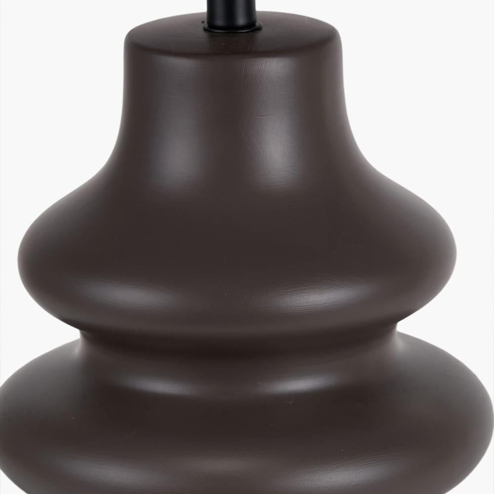 Pacific Lifestyle Lighting Aylin Bitter Chocolate Gourd Ceramic Table Lamp House of Isabella UK