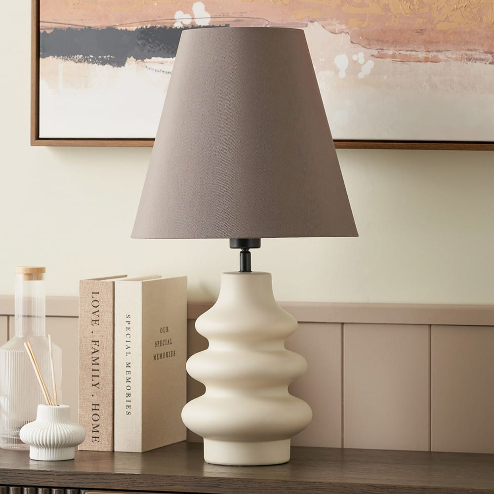 Pacific Lifestyle Lighting Aylin Putty Gourd Ceramic Table Lamp House of Isabella UK