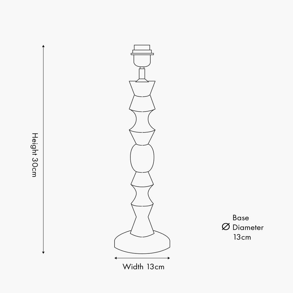 Pacific Lifestyle Lighting Ayra Natural Modernist Turned Wood Table Lamp Base House of Isabella UK