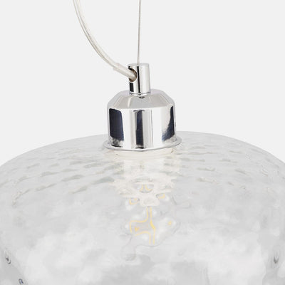 Pacific Lifestyle Lighting Azores Clear Textured Glass Oval Pendant House of Isabella UK