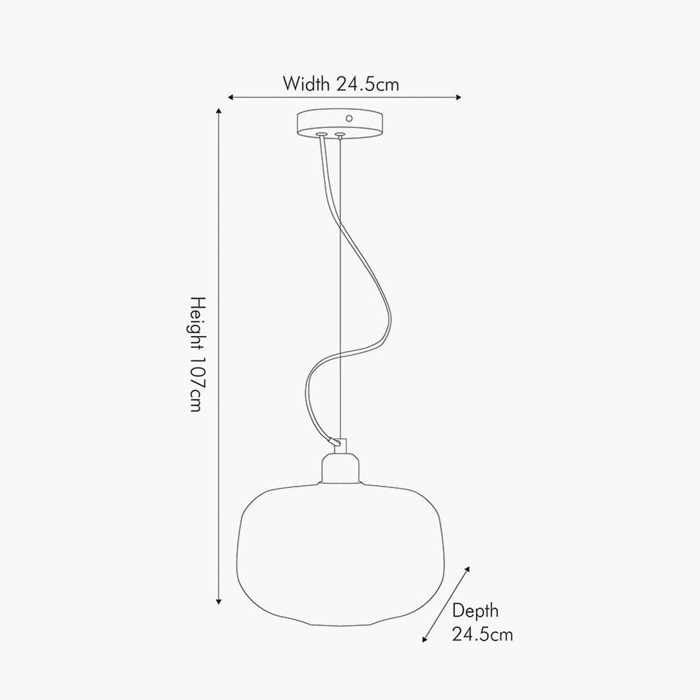 Azores Orange Textured Glass Oval Pendant.