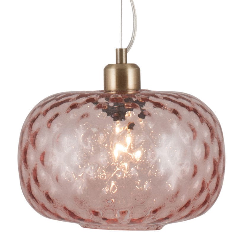 Pacific Lifestyle Lighting Azores Rose Textured Glass Oval Pendant House of Isabella UK