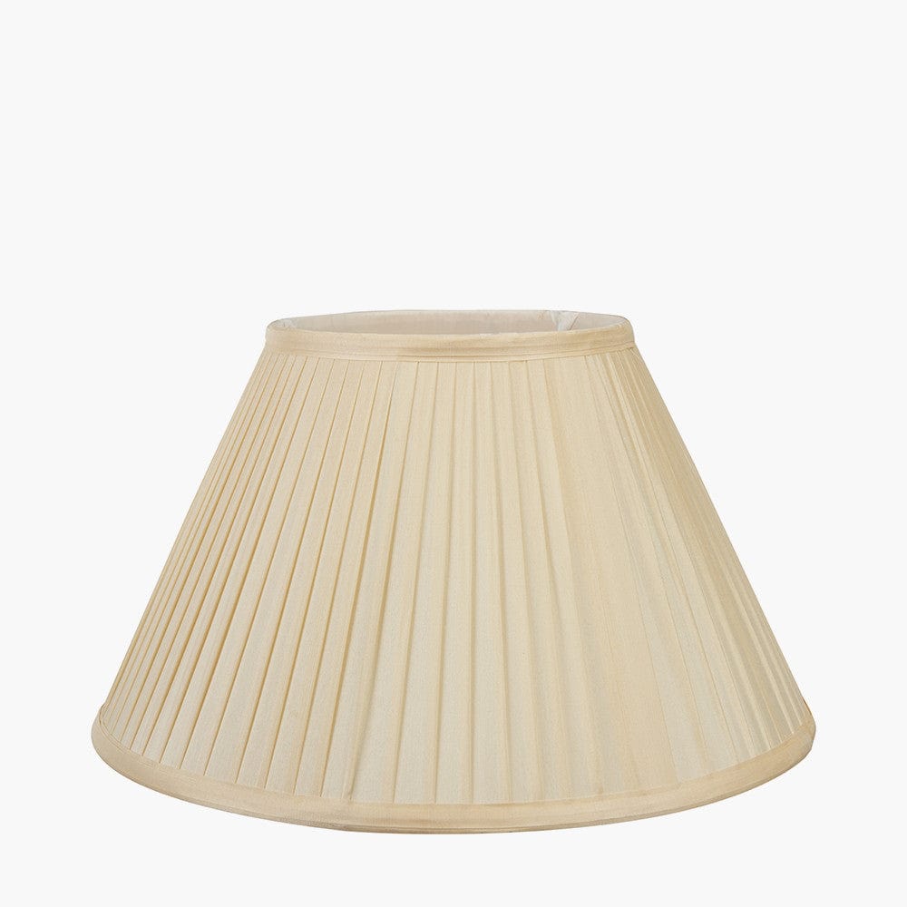 Pacific Lifestyle Lighting Bacall 35cm Almond Silk Knife Pleat Empire Shade House of Isabella UK