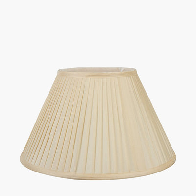 Pacific Lifestyle Lighting Bacall 35cm Almond Silk Knife Pleat Empire Shade House of Isabella UK