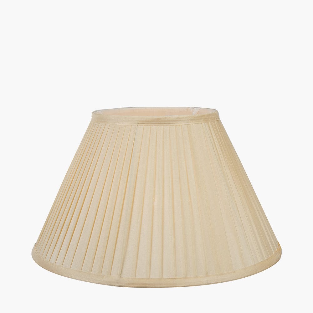Bacall 40cm Almond Silk Knife Pleat Empire Shade.