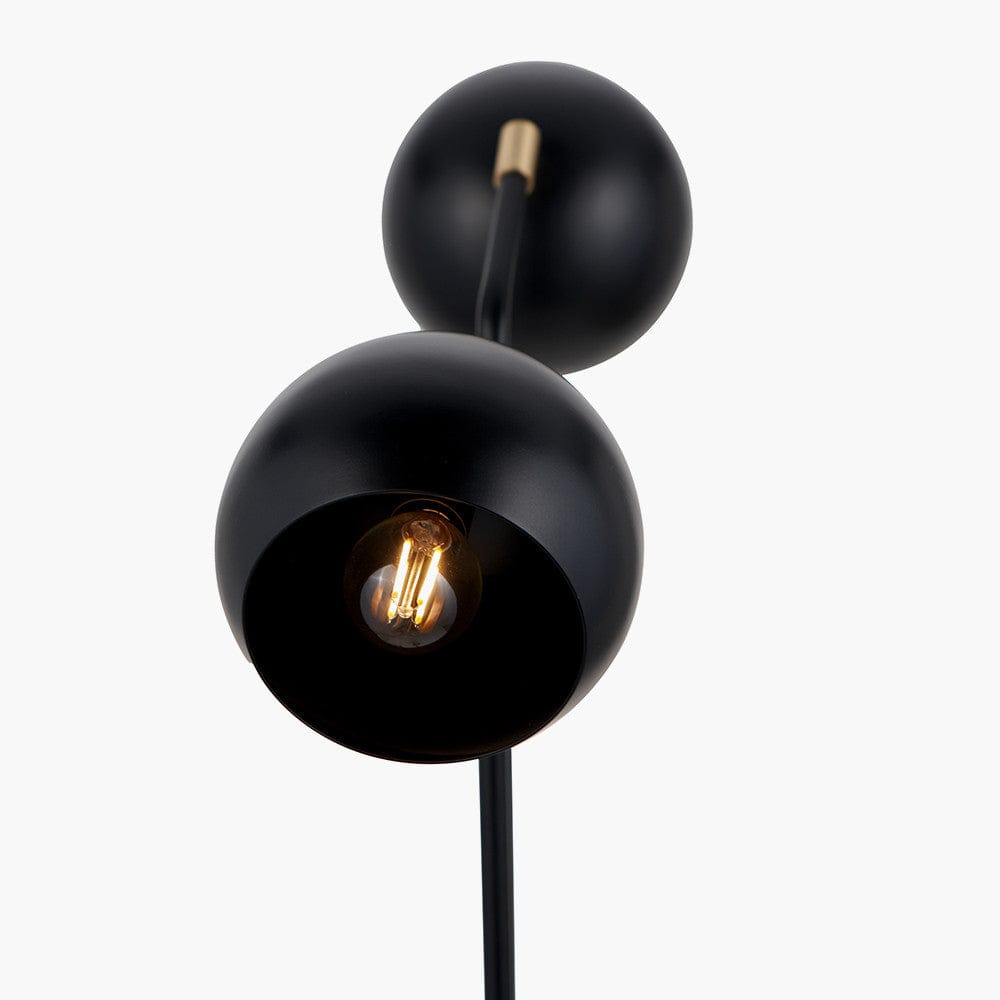 Bailey Black Metal 2 Head Floor Lamp.