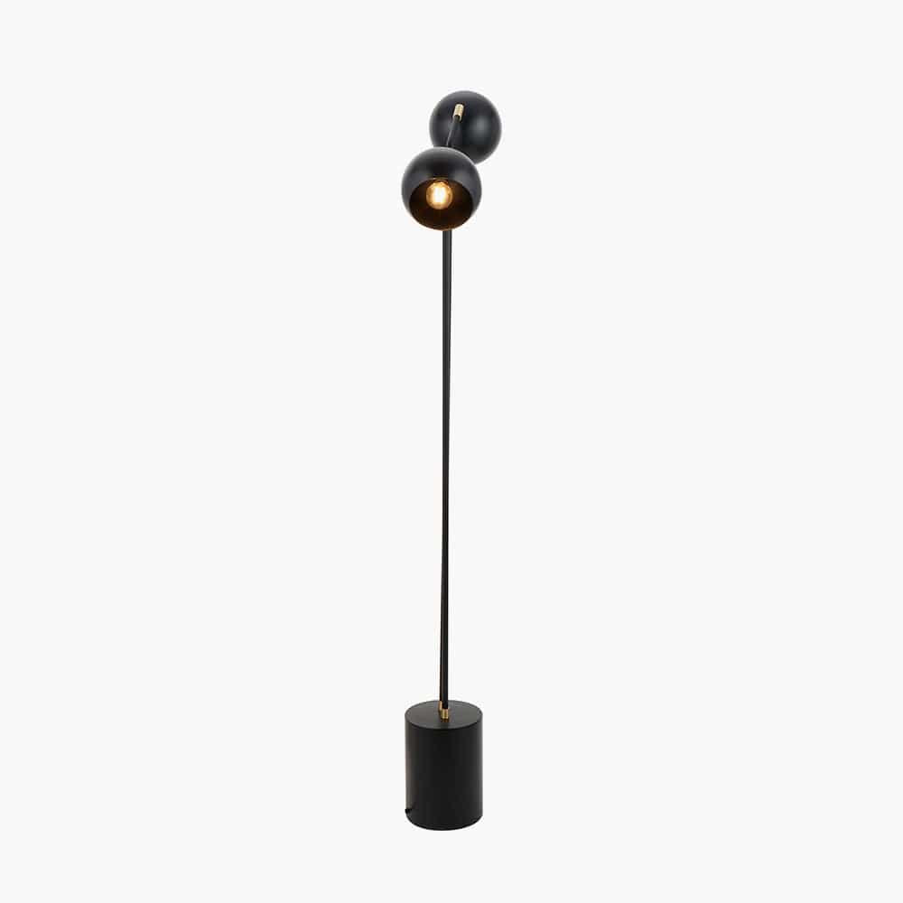 Pacific Lifestyle Lighting Bailey Black Metal 2 Head Floor Lamp House of Isabella UK