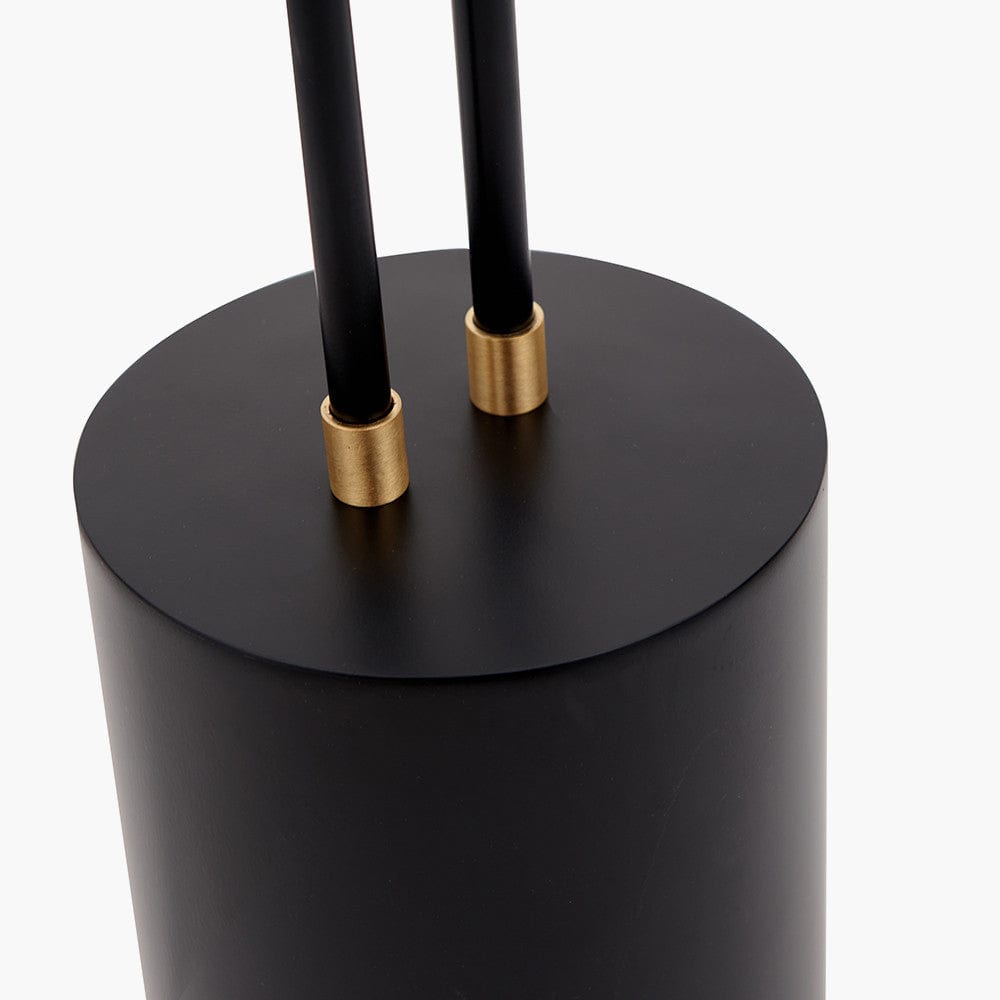 Bailey Black Metal 2 Head Floor Lamp.