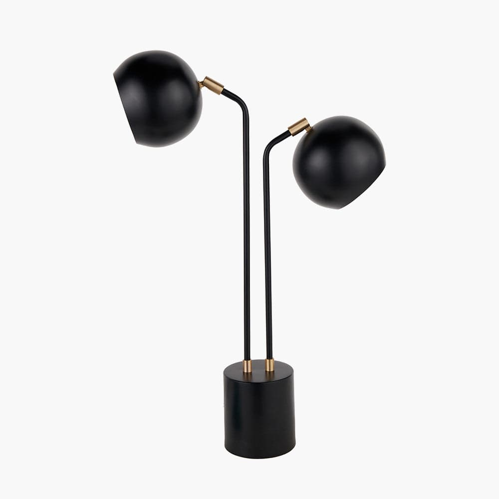 Bailey Black Metal 2 Head Table Lamp.