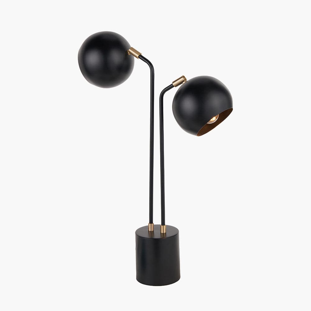 Bailey Black Metal 2 Head Table Lamp.