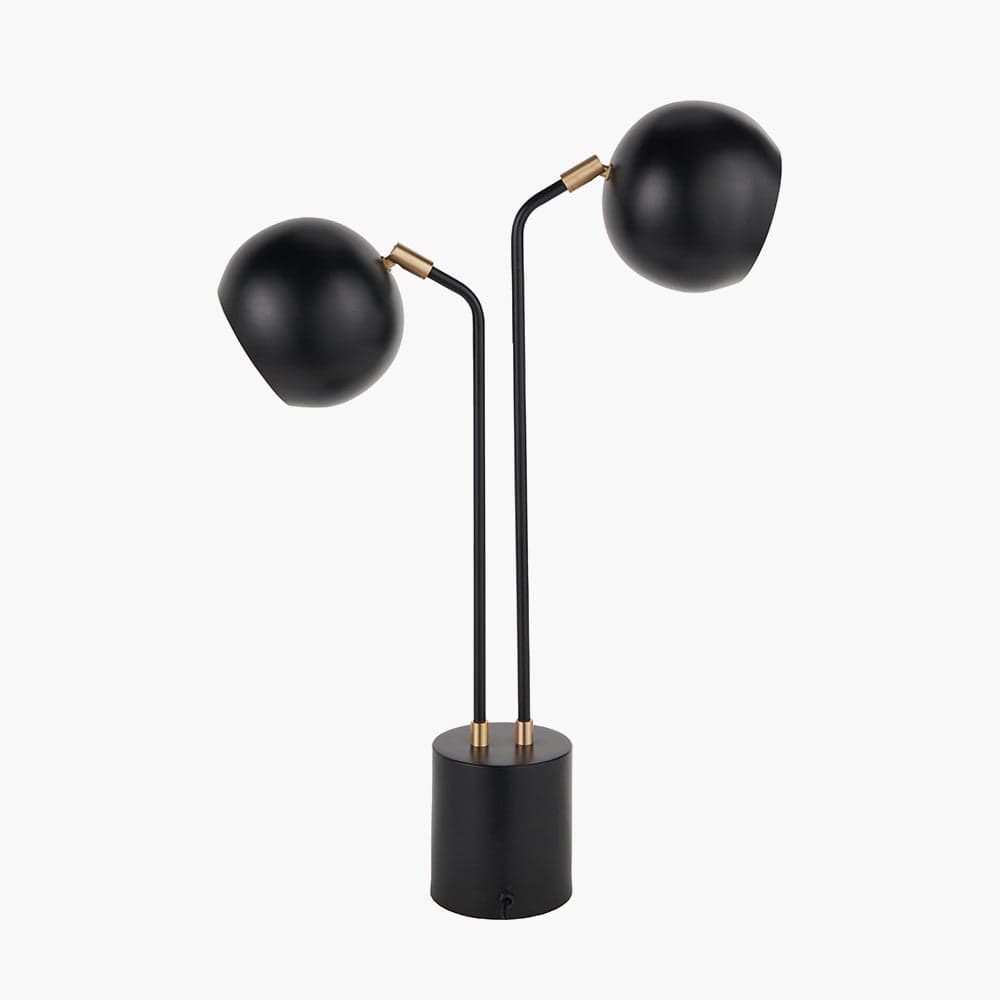 Bailey Black Metal 2 Head Table Lamp.