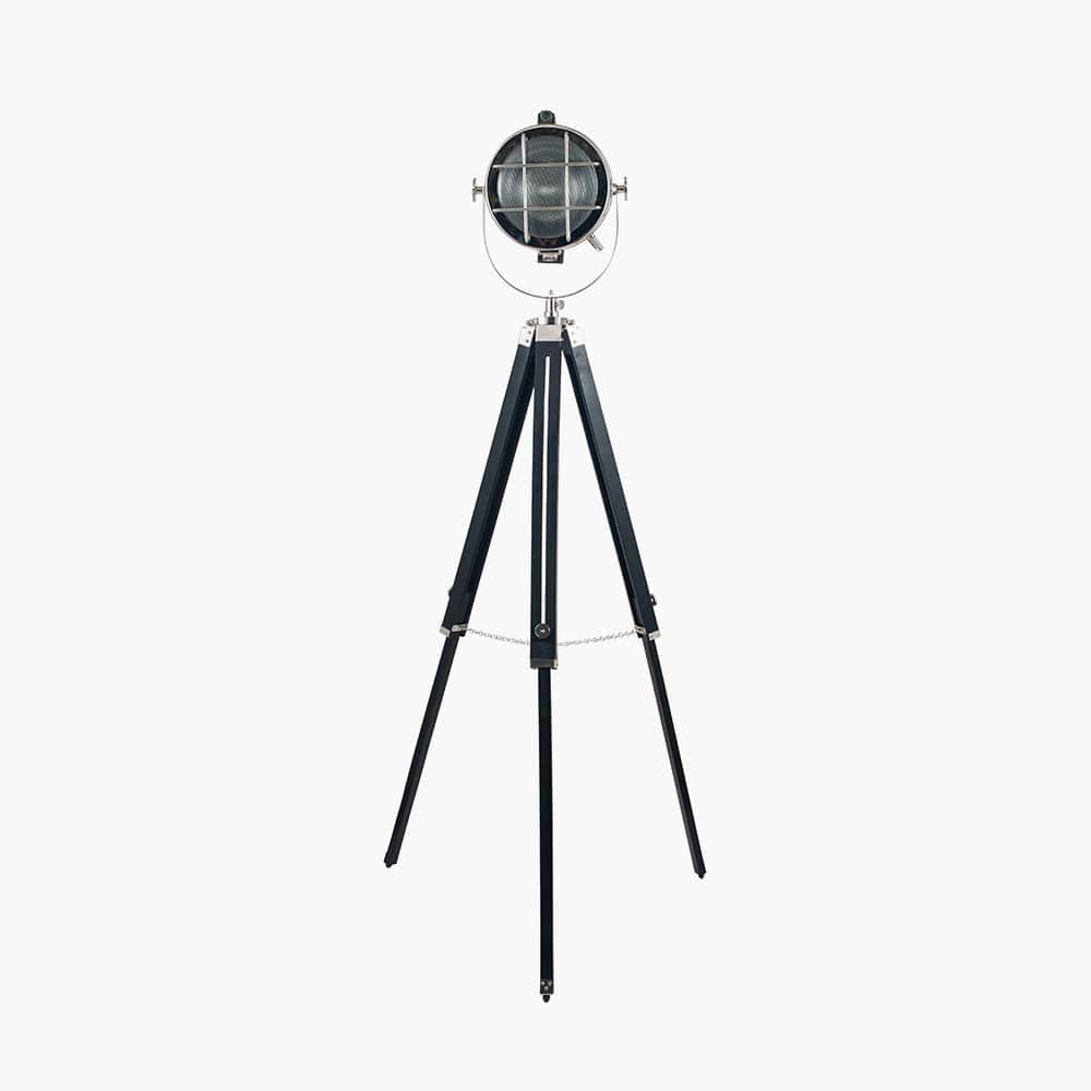 Beckett Black and Silver Tripod Marine Floor Lamp.