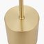 Bella White Ribbed Glass and Gold Metal Squoval Table Lamp.