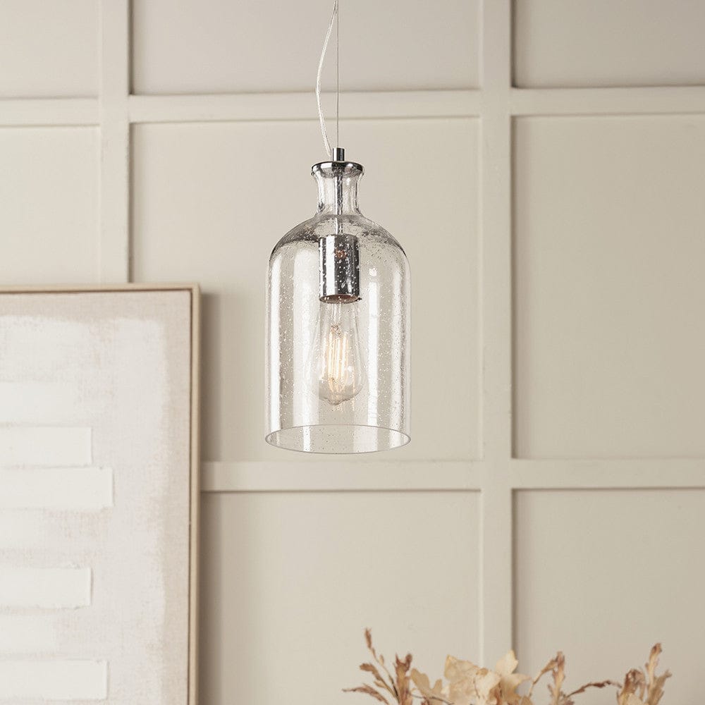 Pacific Lifestyle Lighting Bellamy Clear Glass Bubble Pendant House of Isabella UK