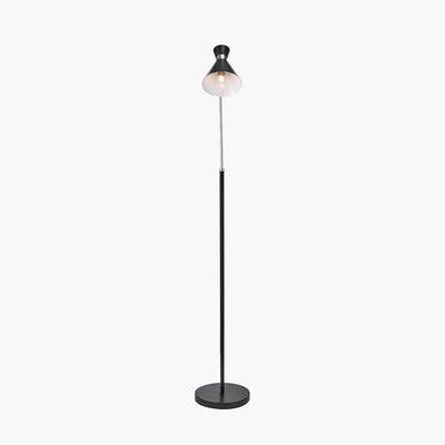 Pacific Lifestyle Lighting Benedict Black and Brushed Silver Metal Floor Lamp House of Isabella UK