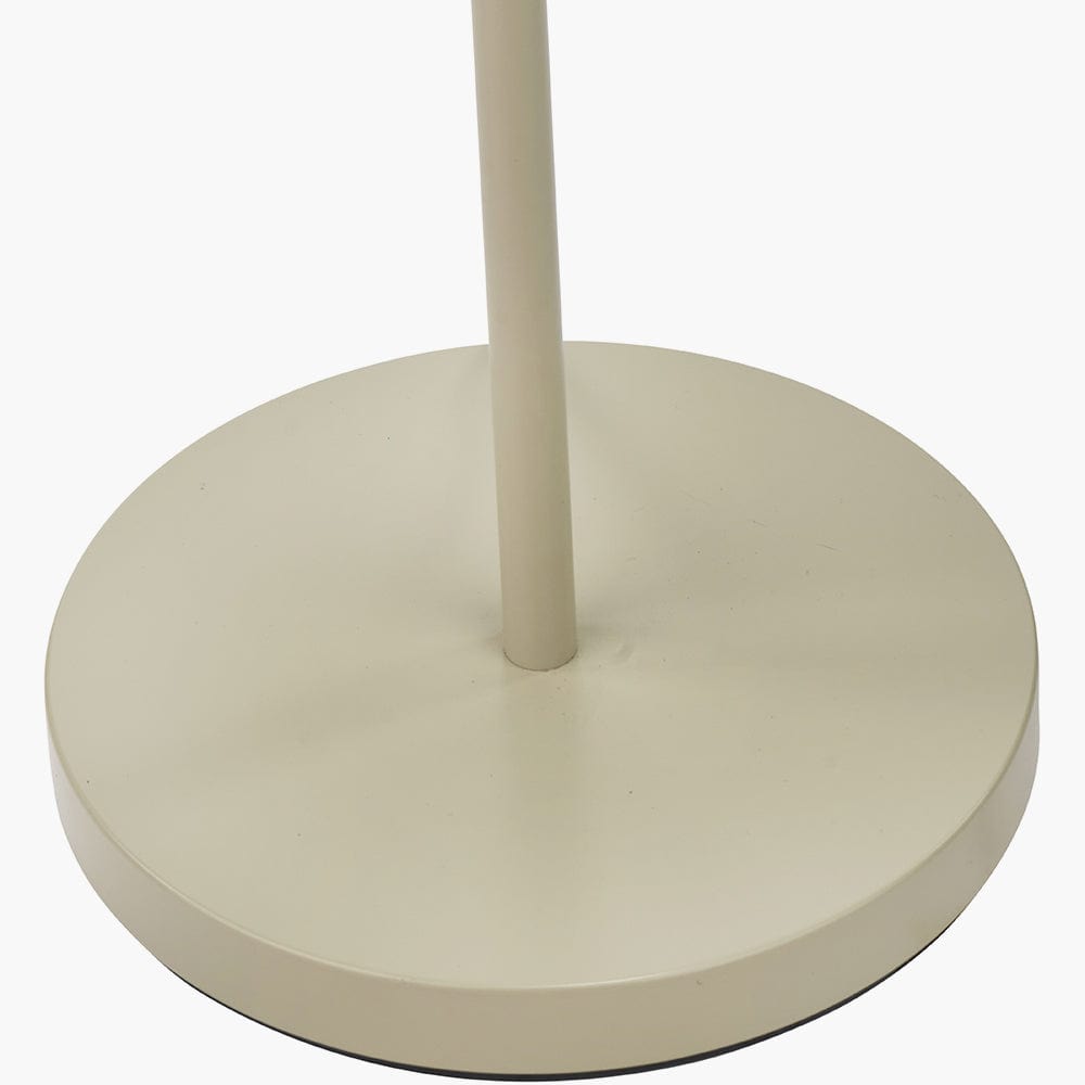 Benedict Sage and Brushed Silver Metal Floor Lamp.