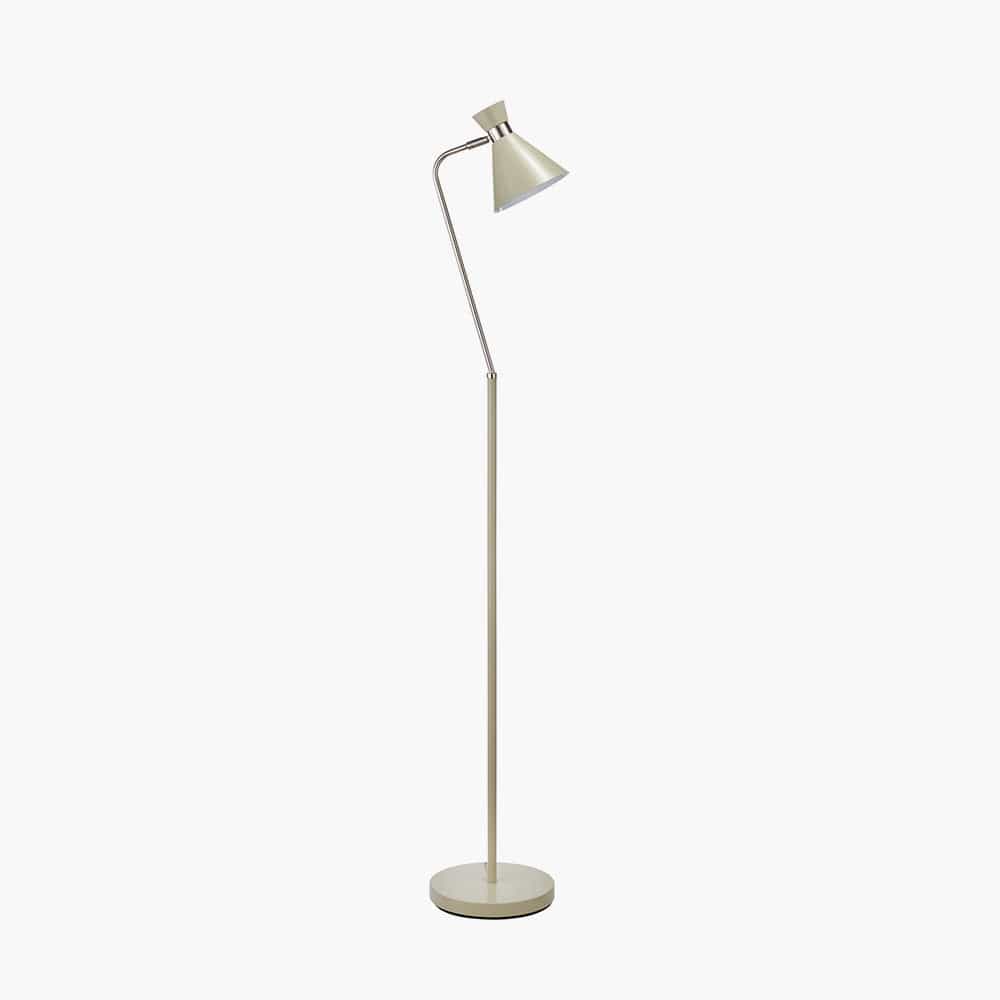 Pacific Lifestyle Lighting Benedict Sage and Brushed Silver Metal Floor Lamp House of Isabella UK