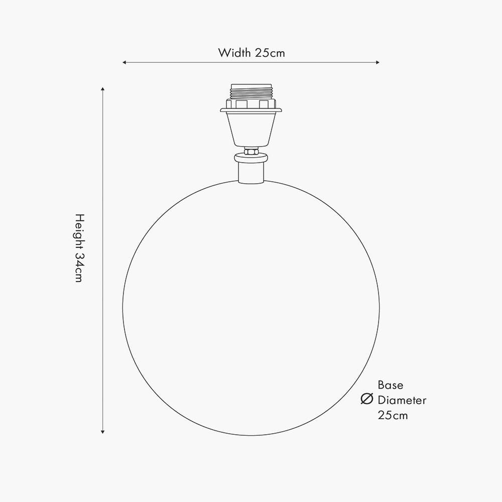 Benio Matt Black Metal Spherical Table Lamp Base.