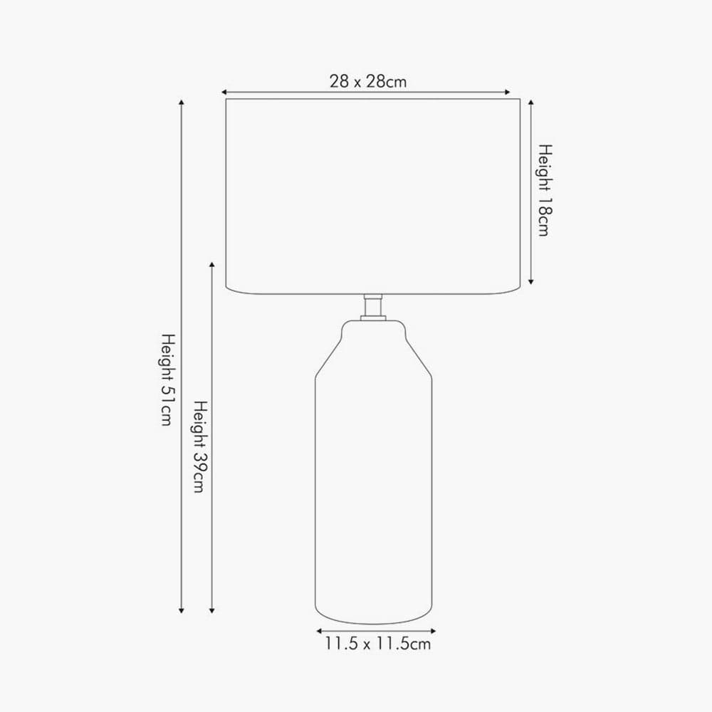 Bethan Embossed Grey Ceramic Table Lamp.