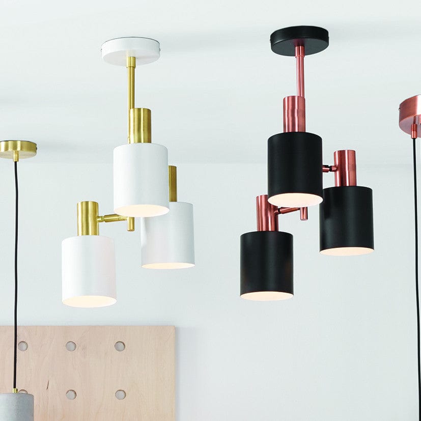 Biba Black & Antique Copper 3 Light Electrified Pendant.