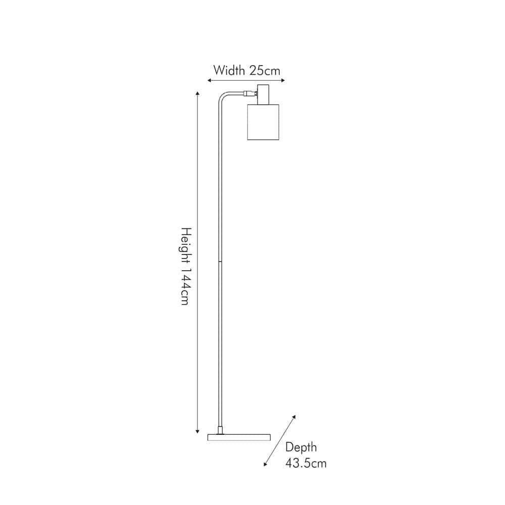 Biba Marble Footed White and Gold Retro Floor Lamp.