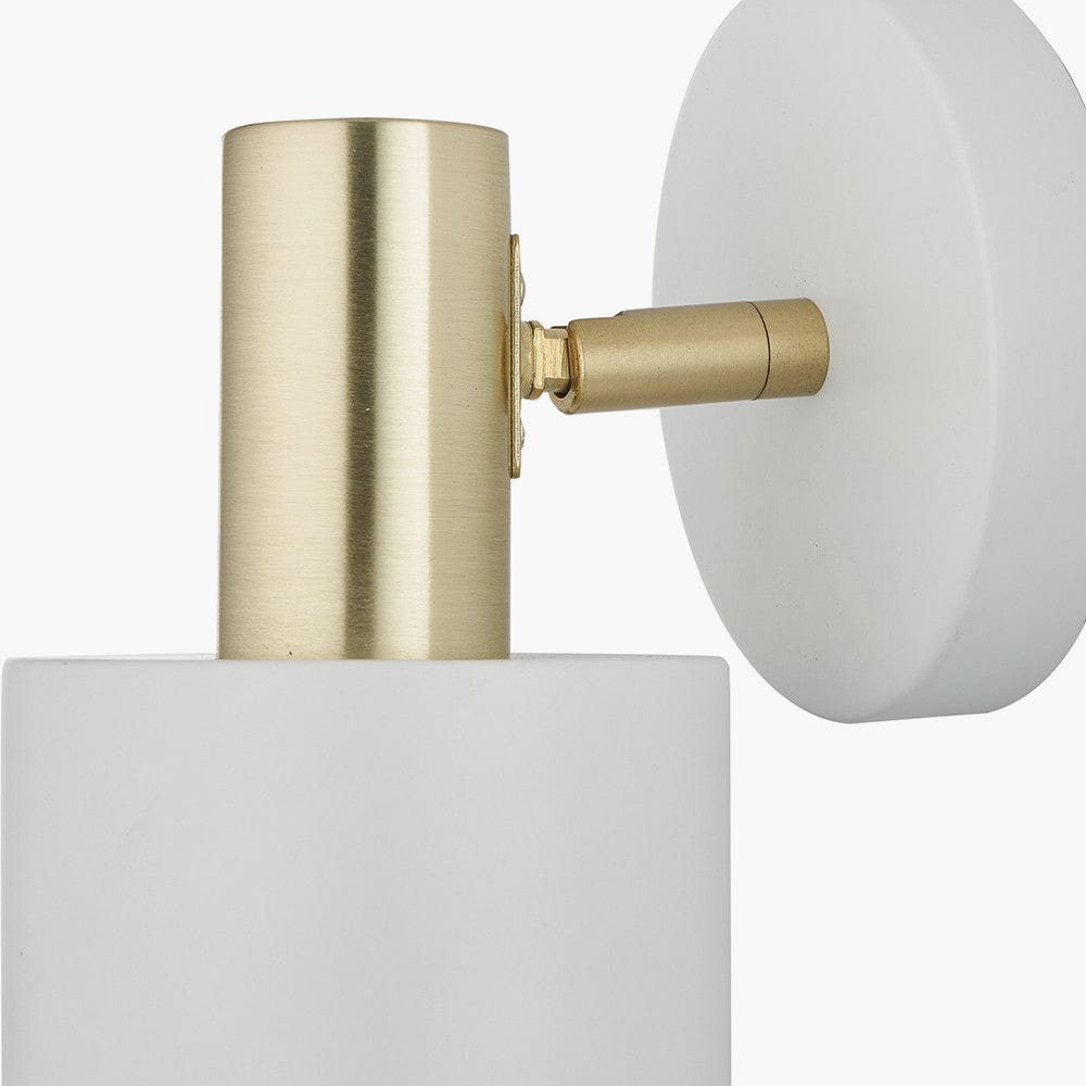 Pacific Lifestyle Lighting Biba White and Gold Retro Wall Light | OUTLET House of Isabella UK