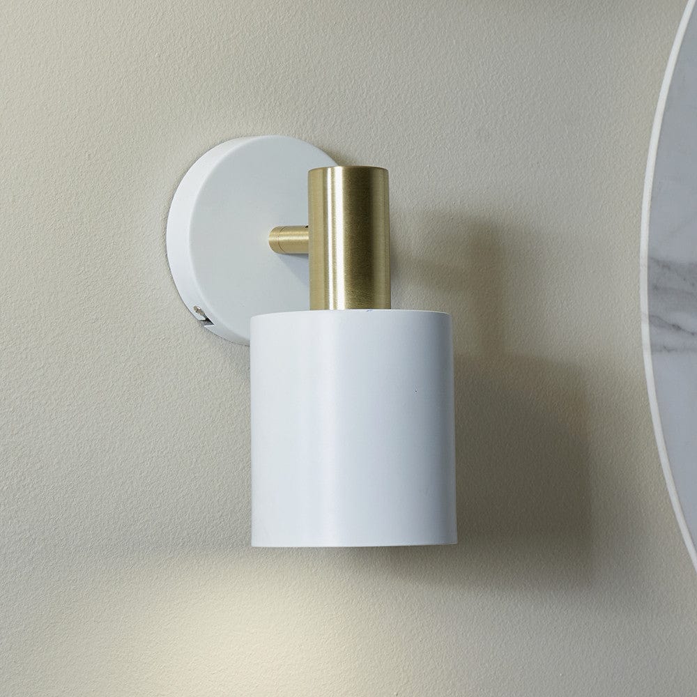 Biba White and Gold Retro Wall Light | OUTLET.