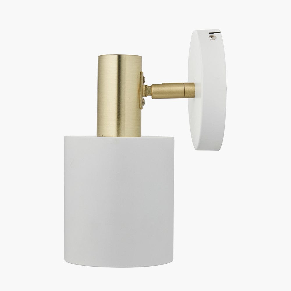 Pacific Lifestyle Lighting Biba White and Gold Retro Wall Light | OUTLET House of Isabella UK