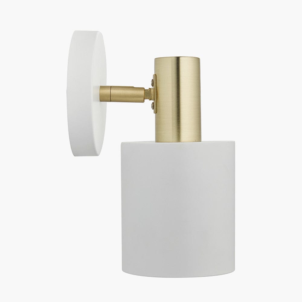 Pacific Lifestyle Lighting Biba White and Gold Retro Wall Light | OUTLET House of Isabella UK