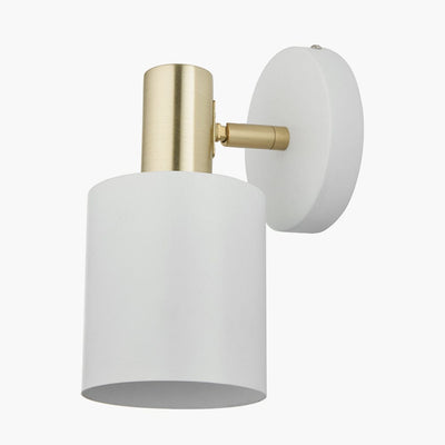 Pacific Lifestyle Lighting Biba White and Gold Retro Wall Light | OUTLET House of Isabella UK