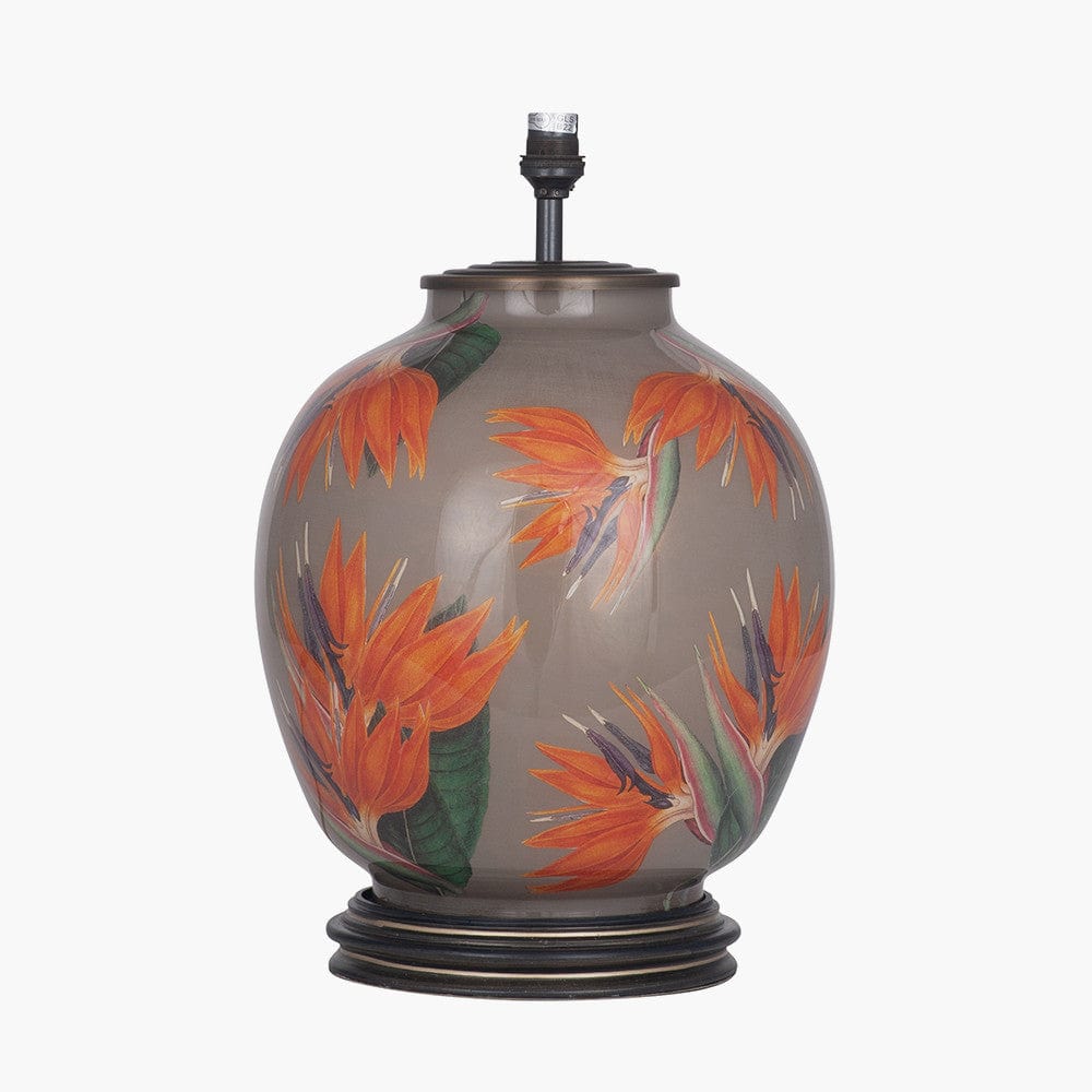 Bird of Paradise Glass Large Lamp.