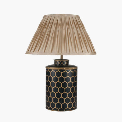 Pacific Lifestyle Lighting Black Honeycomb Hand Painted Metal Table Lamp - Base Only House of Isabella UK