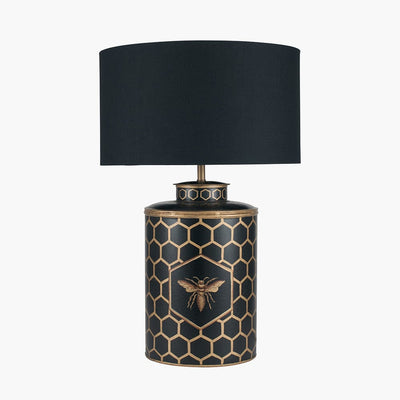 Pacific Lifestyle Lighting Black Honeycomb Hand Painted Metal Table Lamp - Base Only House of Isabella UK