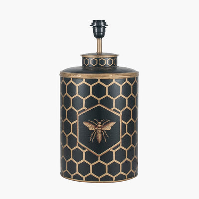 Pacific Lifestyle Lighting Black Honeycomb Hand Painted Metal Table Lamp - Base Only House of Isabella UK