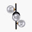 Pacific Lifestyle Lighting Blair Smoke Glass Ball and Black Metal Wall Light House of Isabella UK