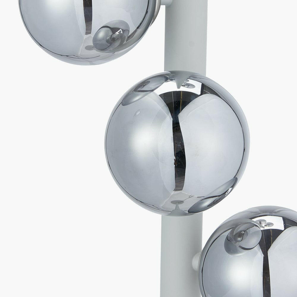 Blair Smoke Glass Ball and Grey Metal Table Lamp | OUTLET.