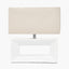 Block White Ceramic Rectangular Table Lamp.